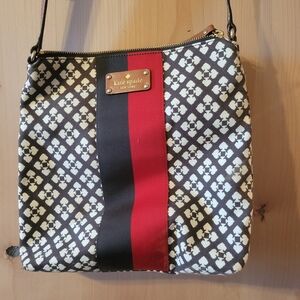 Kate Spade Black and Red Geometric Crossbody Bag